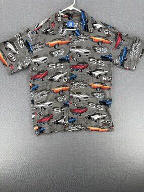 GM Super Sport By David Carey Hawaiian Shirt Mens L Rayon Blend Camp